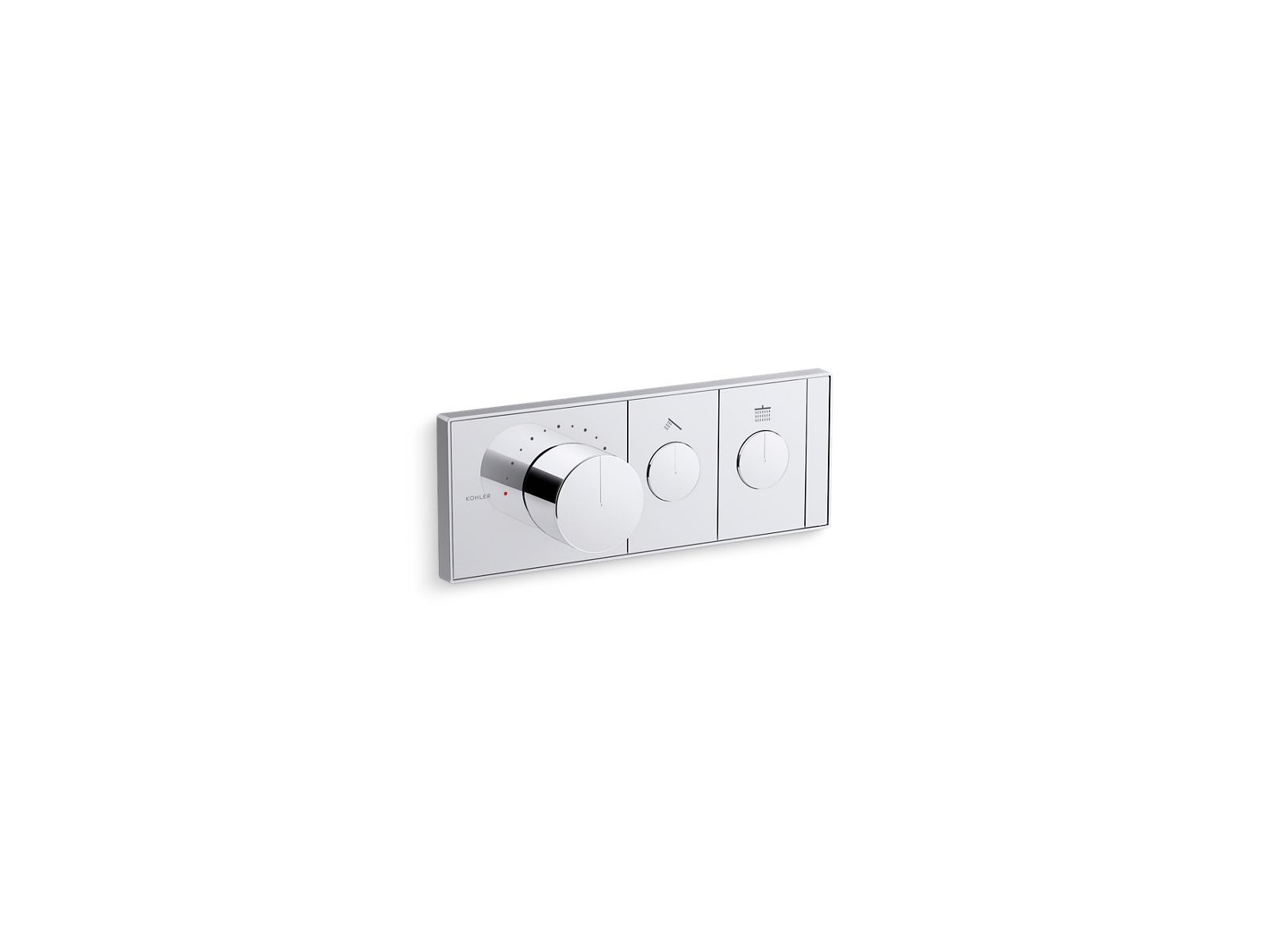 KOHLER K-26346-9-CP Anthem Two-Outlet Recessed Mechanical Thermostatic Valve Control - Polished Chrome