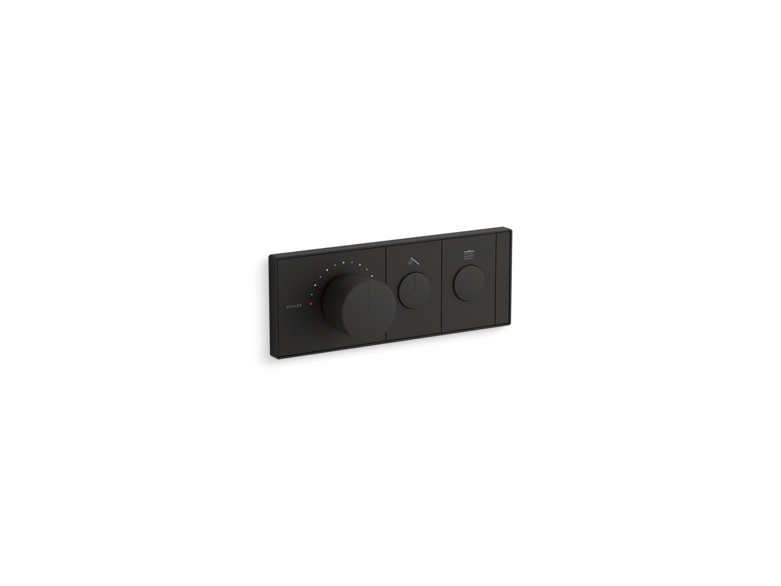 KOHLER K-26346-9-BL Anthem Two-Outlet Recessed Mechanical Thermostatic Valve Control - Matte Black