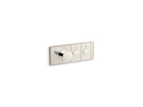 KOHLER K-26346-9-SN Anthem Two-Outlet Recessed Mechanical Thermostatic Valve Control In Vibrant Polished Nickel