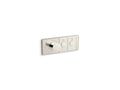 KOHLER K-26346-9-SN Anthem Two-Outlet Recessed Mechanical Thermostatic Valve Control - Vibrant Polished Nickel