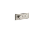 KOHLER K-26346-9-BN Anthem Two-Outlet Recessed Mechanical Thermostatic Valve Control - Vibrant Brushed Nickel