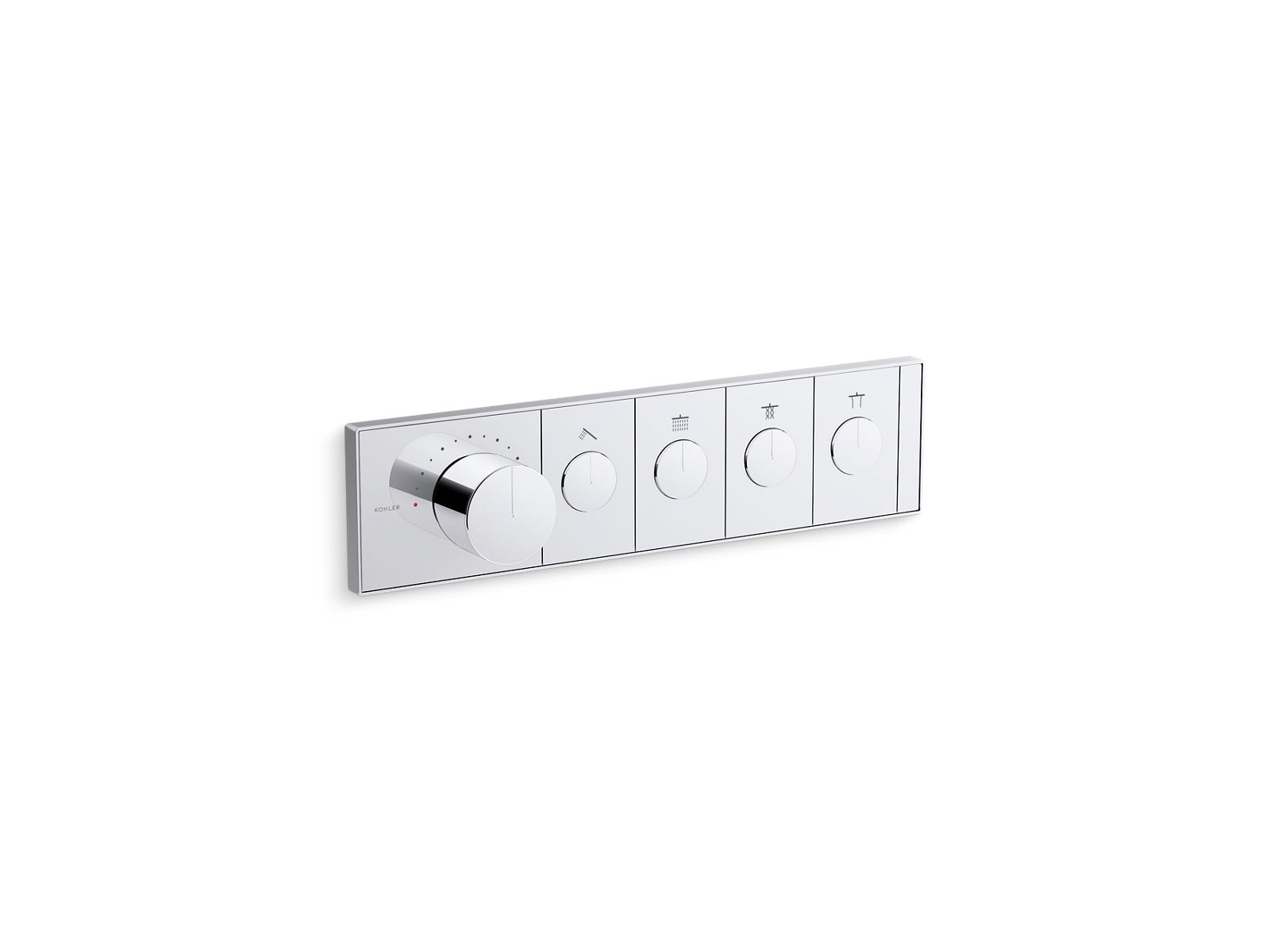 KOHLER K-26348-9-2MB Anthem Four-Outlet Recessed Mechanical Thermostatic Valve Control - Vibrant Brushed Moderne Brass