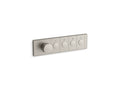 KOHLER K-26348-9-BN Anthem Four-Outlet Recessed Mechanical Thermostatic Valve Control - Vibrant Brushed Nickel