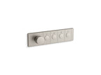 KOHLER K-26348-9-BN Anthem Four-Outlet Recessed Mechanical Thermostatic Valve Control - Vibrant Brushed Nickel