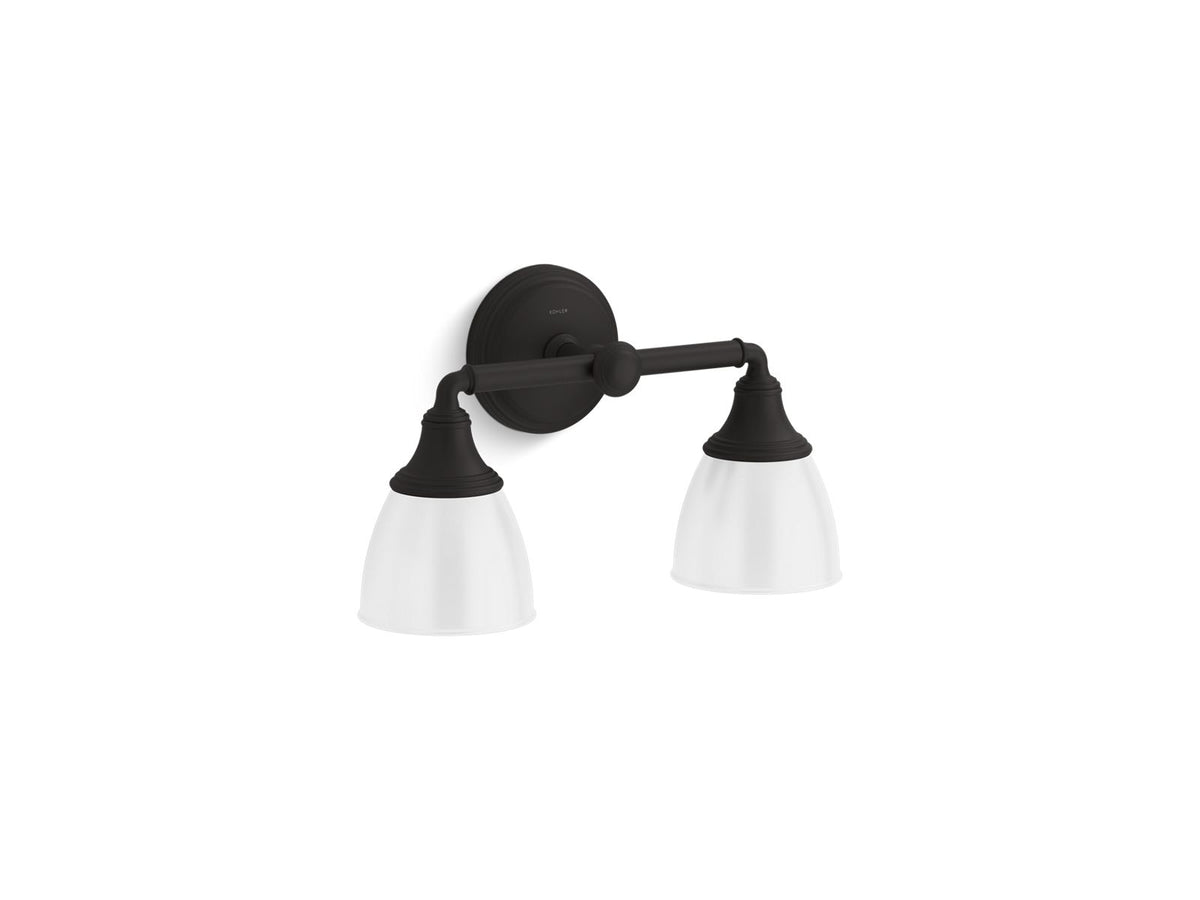KOHLER K-10571-BLL Devonshire Two-Light Sconce - Matte Black