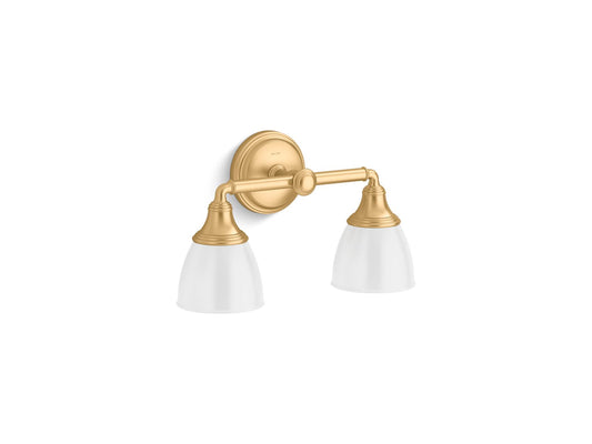 KOHLER K-10571-2GL Devonshire Two-Light Sconce In Brushed Moderne Brass