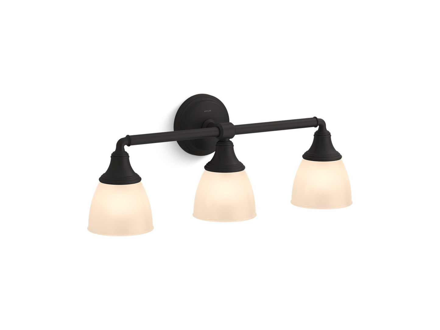 KOHLER K-10572-BLL Devonshire Three-Light Sconce In Matte Black