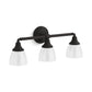 KOHLER K-10572-BLL Devonshire Three-Light Sconce In Matte Black