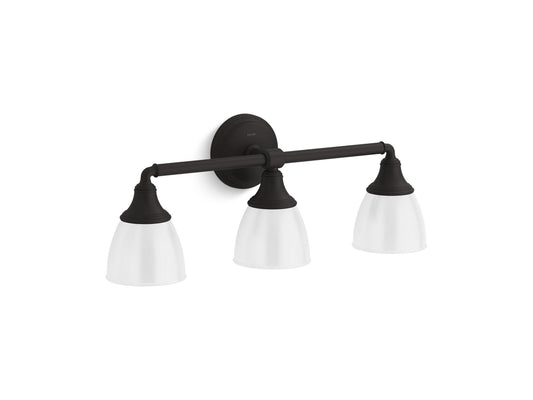 KOHLER K-10572-BLL Devonshire Three-Light Sconce In Matte Black