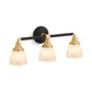 KOHLER K-10572-BML Devonshire Three-Light Sconce In Black with Brass Trim