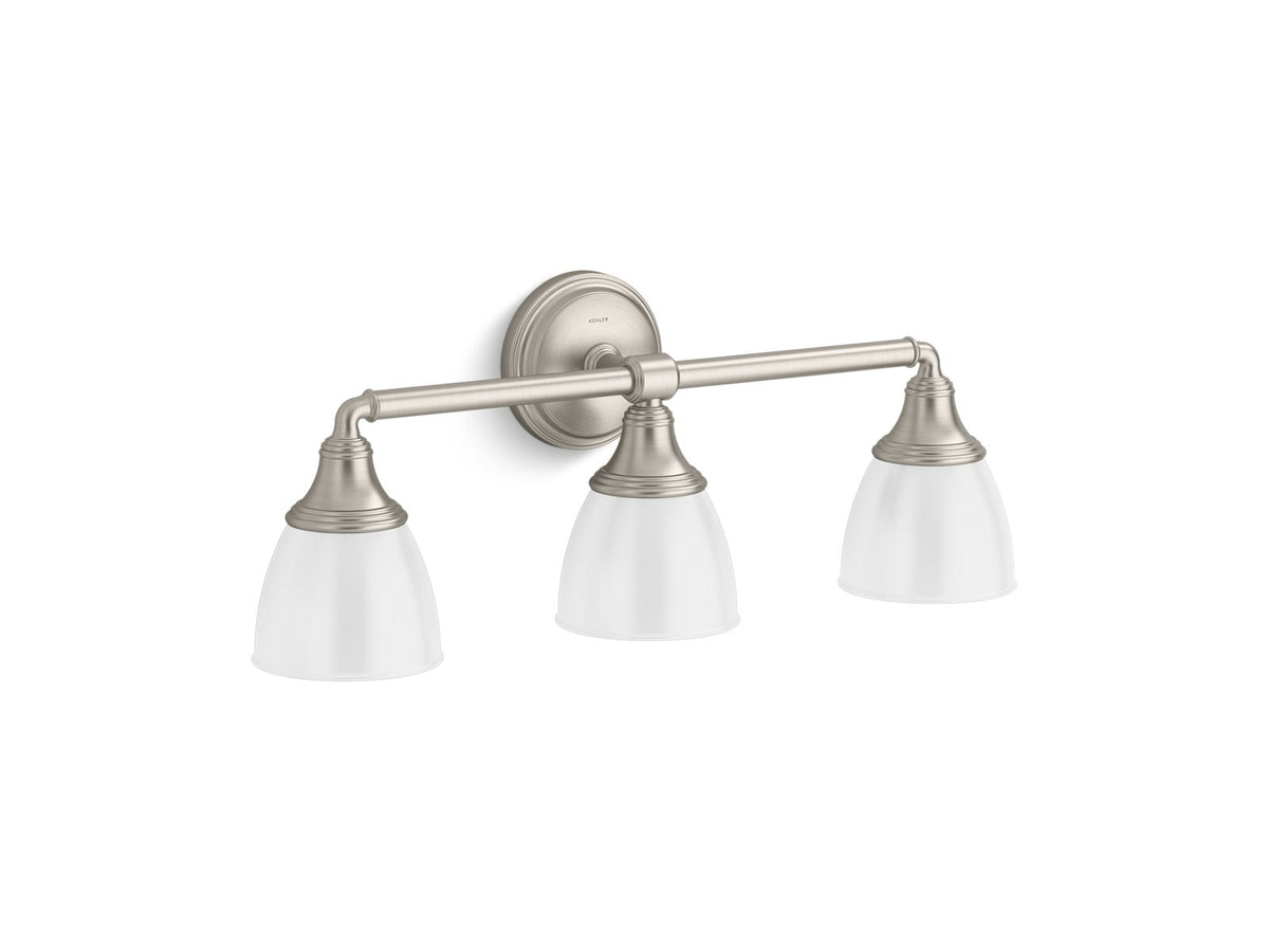 KOHLER K-10572-BNL Devonshire Three-Light Sconce - Brushed Nickel
