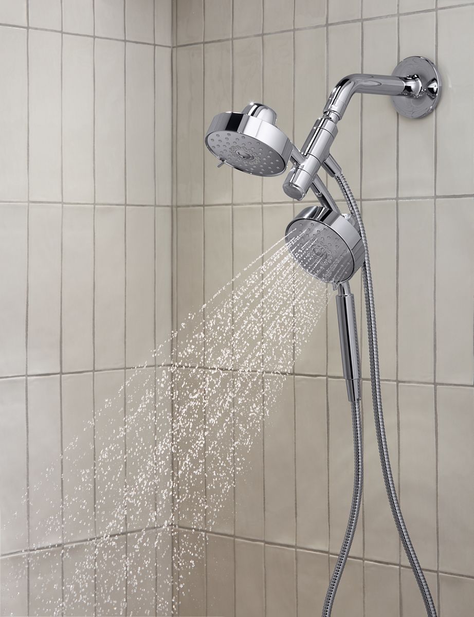 KOHLER K-23219-BN Purist 2-In-1 Multifunction 2.5 Gpm Shower Combo Kit - Vibrant Brushed Nickel