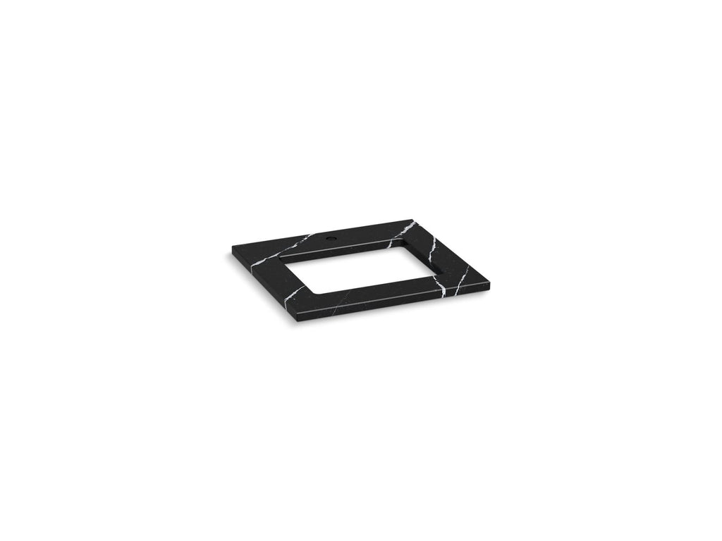KOHLER K-28246-EMQ Silestone 25" Quartz Vanity Top With Rectangular Cutout - Eternal Marquina