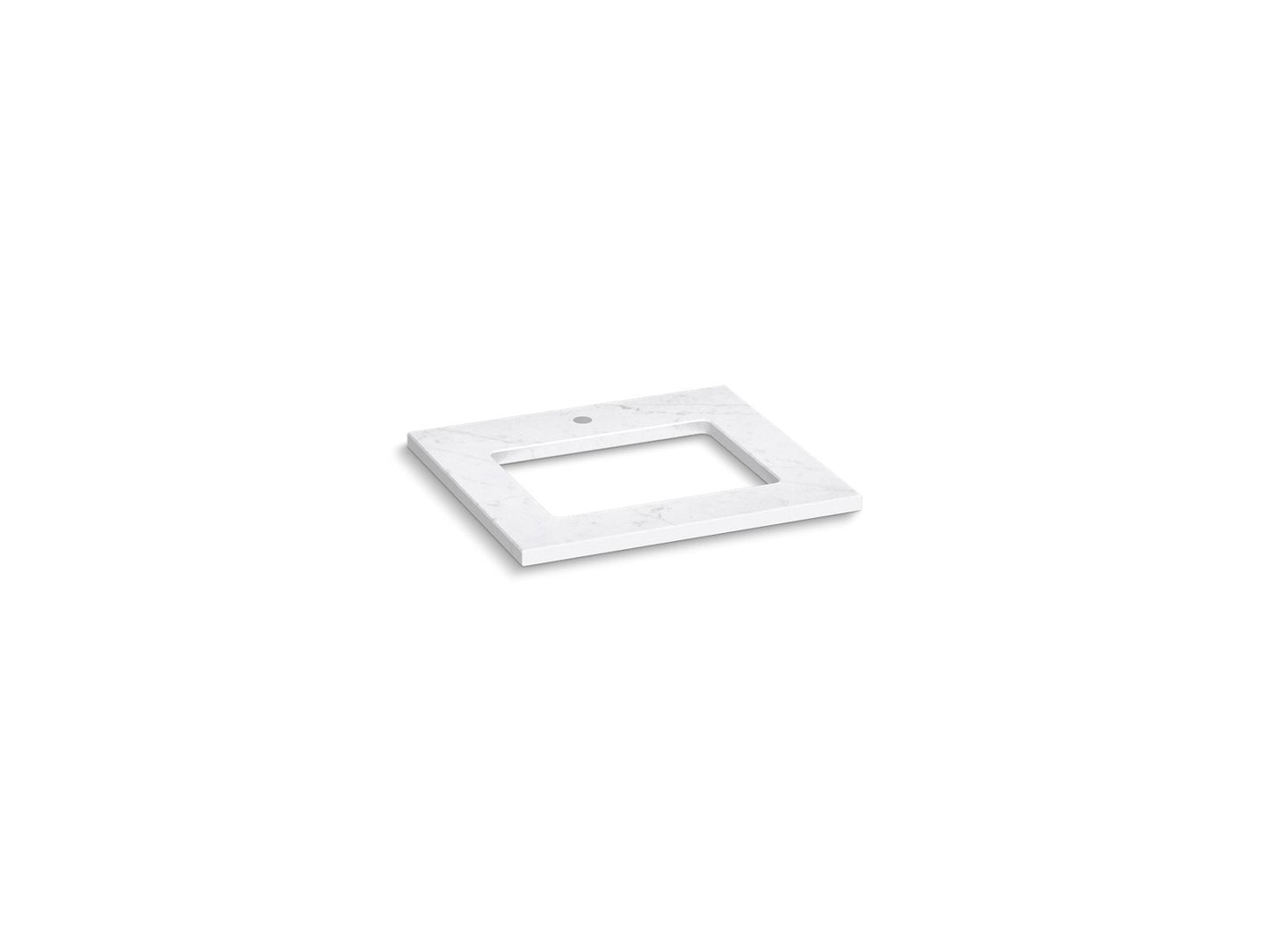 KOHLER K-28246-EST Silestone 25" Quartz Vanity Top With Rectangular Cutout In Eternal Statuario