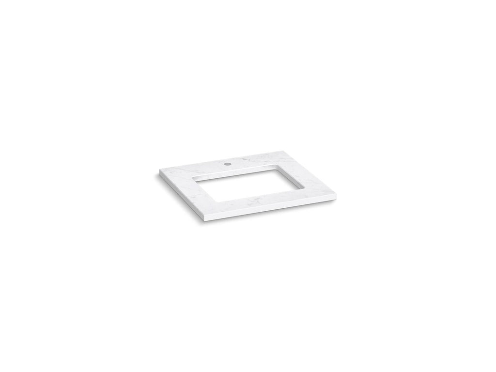 KOHLER K-28246-EST Silestone 25" Quartz Vanity Top With Rectangular Cutout - Eternal Statuario