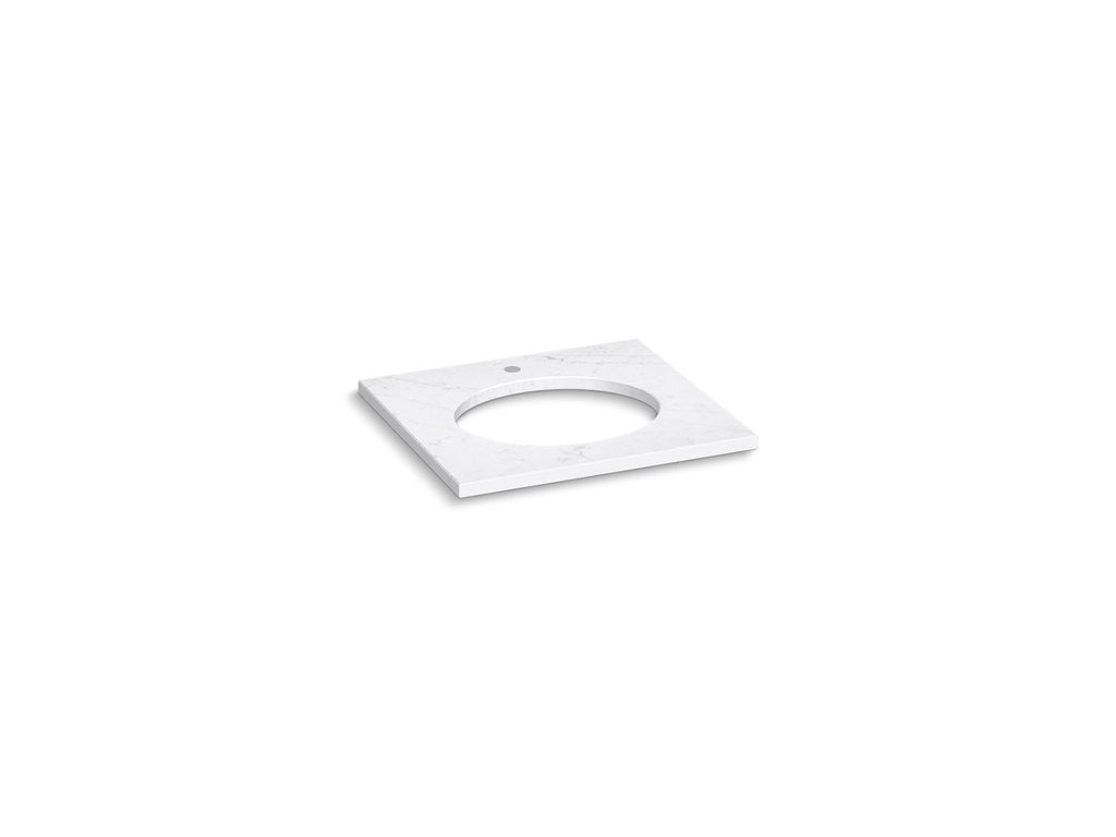 KOHLER K-28247-EST Silestone 25" Quartz Vanity Top With Oval Cutout - Eternal Statuario