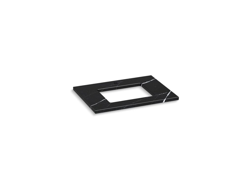 KOHLER K-28248-EMQ Silestone 31" Quartz Vanity Top With Rectangular Cutout - Eternal Marquina