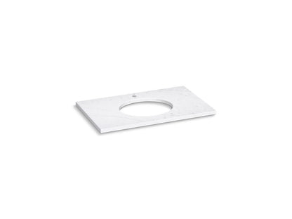 KOHLER K-28251-EST Silestone 37" quartz vanity top with oval cutout - Eternal Statuario