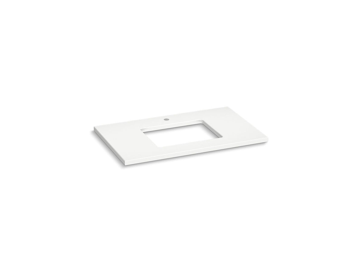 KOHLER K-28250-MMW Silestone 37" Quartz Vanity Top With Rectangular Cutout - Miami White