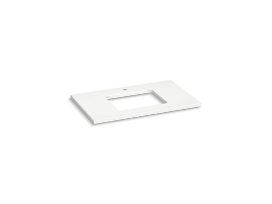 KOHLER K-28250-MMW Silestone 37" quartz vanity top with rectangular cutout - Miami White