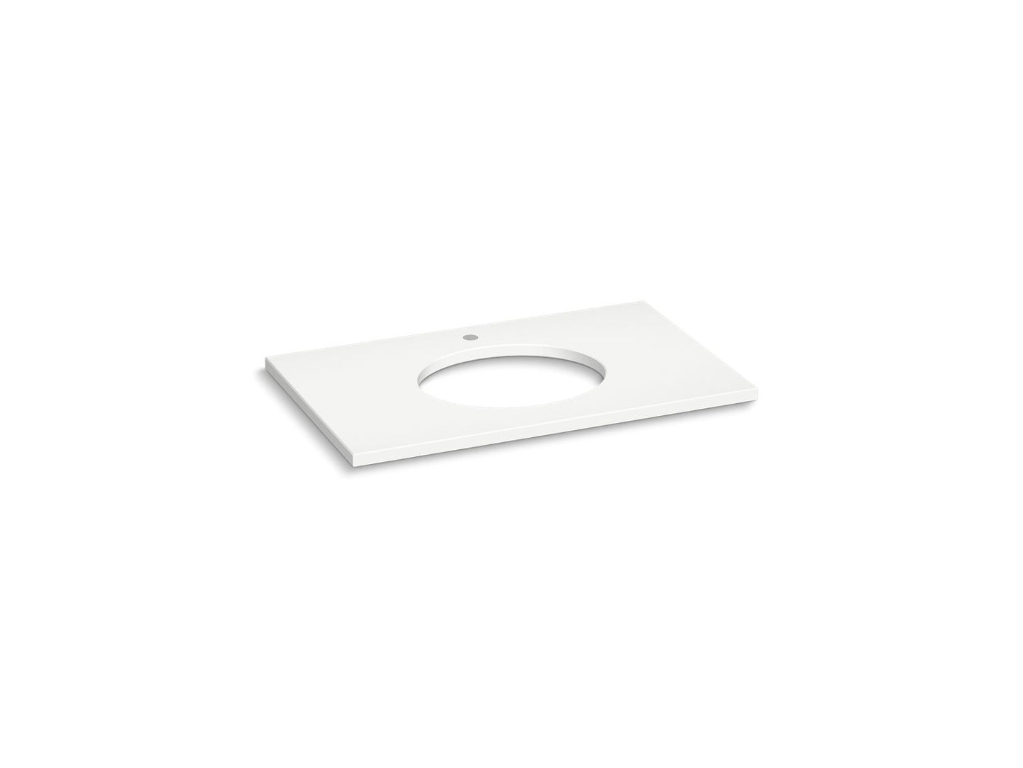 KOHLER K-28251-MMW Silestone 37" quartz vanity top with oval cutout - Miami White