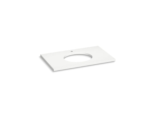 KOHLER K-28251-MMW Silestone 37" quartz vanity top with oval cutout - Miami White