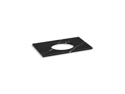 KOHLER K-28251-EMQ Silestone 37" quartz vanity top with oval cutout - Eternal Marquina