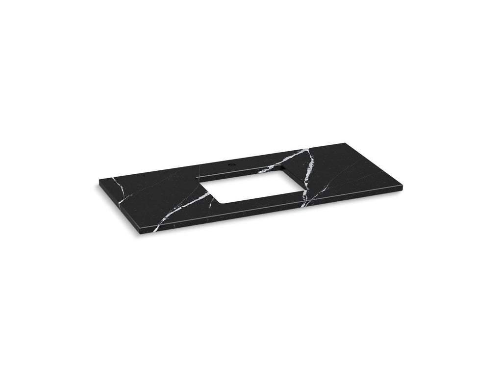 KOHLER K-28253-EMQ Silestone 49" Quartz Vanity Top With Rectangular Cutout - Eternal Marquina