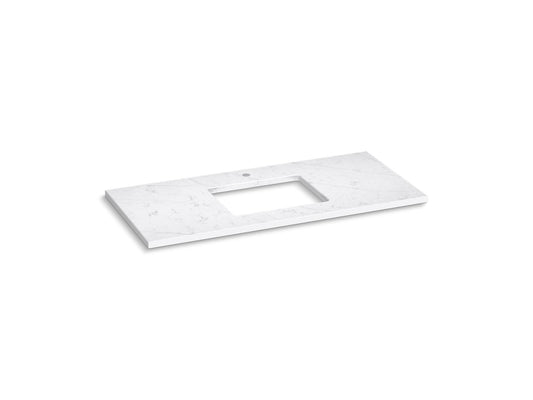 KOHLER K-28253-EST Silestone 49" Quartz Vanity Top With Rectangular Cutout In Eternal Statuario