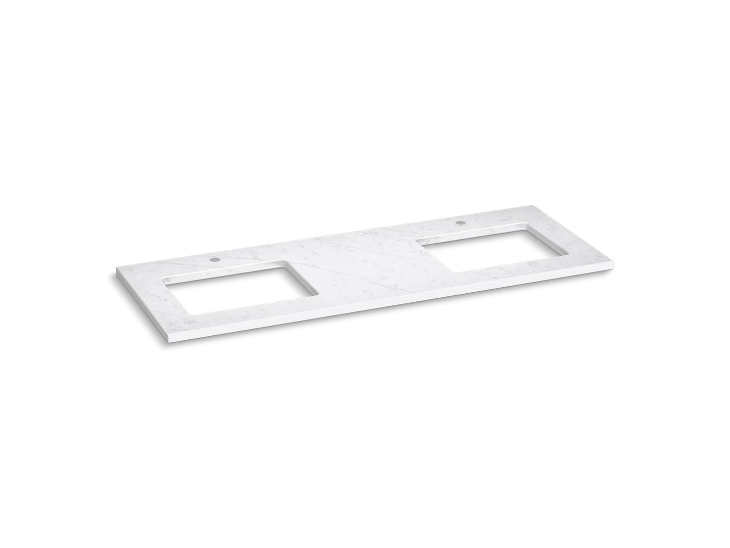 KOHLER K-28255-EST Silestone 61" Quartz Vanity Top With Two Rectangular Cutouts In Eternal Statuario