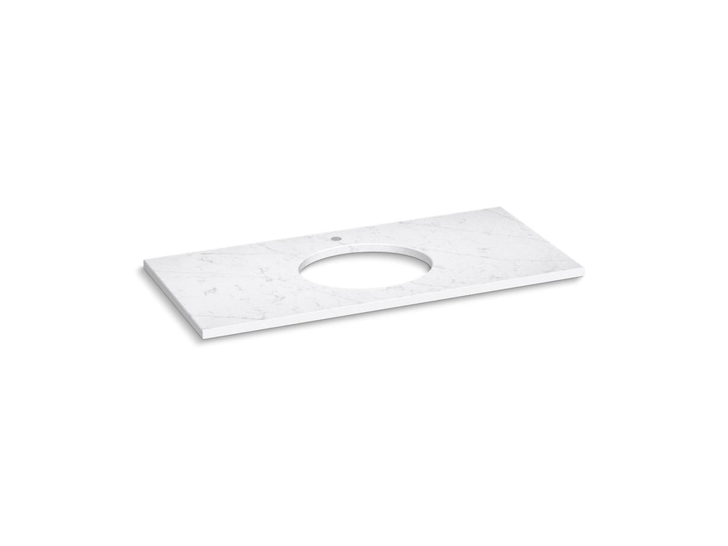 KOHLER K-28254-EST Silestone 49" Quartz Vanity Top With Oval Cutout - Eternal Statuario