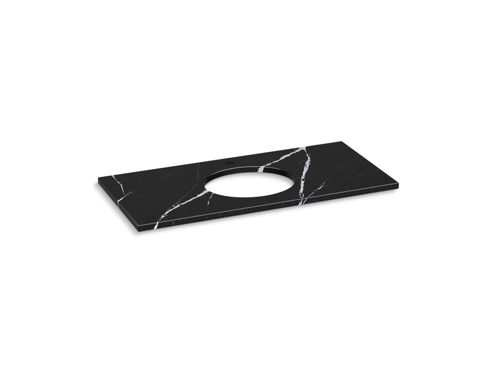 KOHLER K-28254-EMQ Silestone 49" Quartz Vanity Top With Oval Cutout - Eternal Marquina