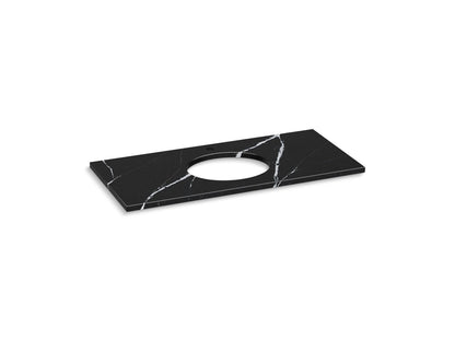 KOHLER K-28254-EMQ Silestone 49" quartz vanity top with oval cutout - Eternal Marquina