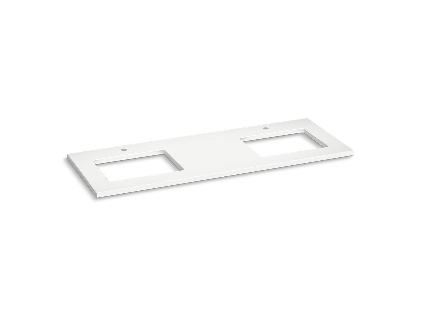 KOHLER K-28255-MMW Silestone 61" Quartz Vanity Top With Two Rectangular Cutouts In Miami White