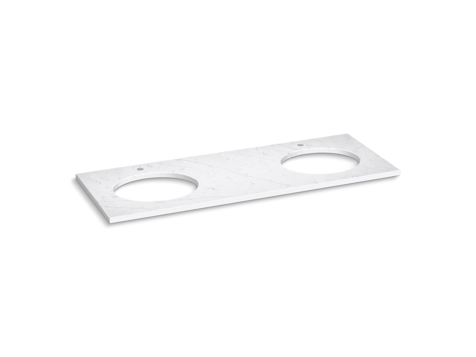 KOHLER K-28256-EST Silestone Quartz 61" Vanity Top With Double Oval Cutouts - Eternal Statuario