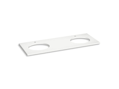 KOHLER K-28256-EMQ Silestone quartz 61" vanity top with double oval cutouts - Eternal Marquina