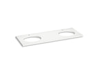 KOHLER K-28256-MMW Silestone Quartz 61" Vanity Top With Double Oval Cutouts - Miami White