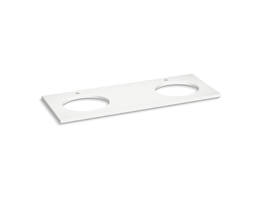 KOHLER K-28256-MMW Silestone quartz 61" vanity top with double oval cutouts - Miami White