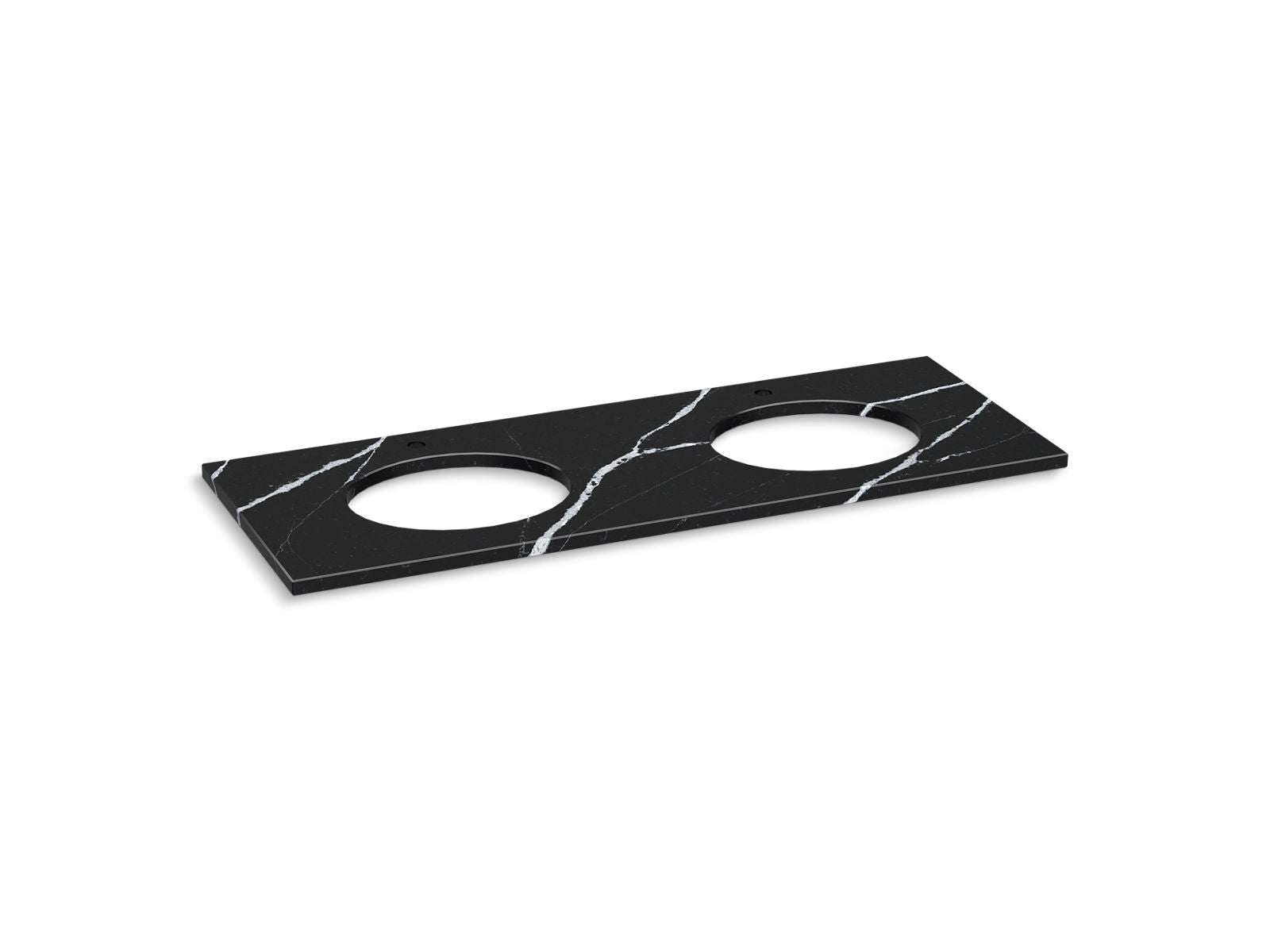 KOHLER K-28259-EMQ Silestone Quartz 61" Vanity Top With Double Oval Cutouts - Eternal Marquina