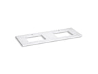 KOHLER K-28258-EST Silestone 61" Quartz Vanity Top With Two Rectangular Cutouts - Eternal Statuario