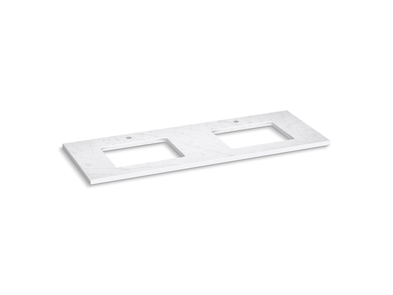 KOHLER K-28258-EST Silestone 61" Quartz Vanity Top With Two Rectangular Cutouts - Eternal Statuario