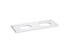 KOHLER K-28259-EST Silestone Quartz 61" Vanity Top With Double Oval Cutouts - Eternal Statuario