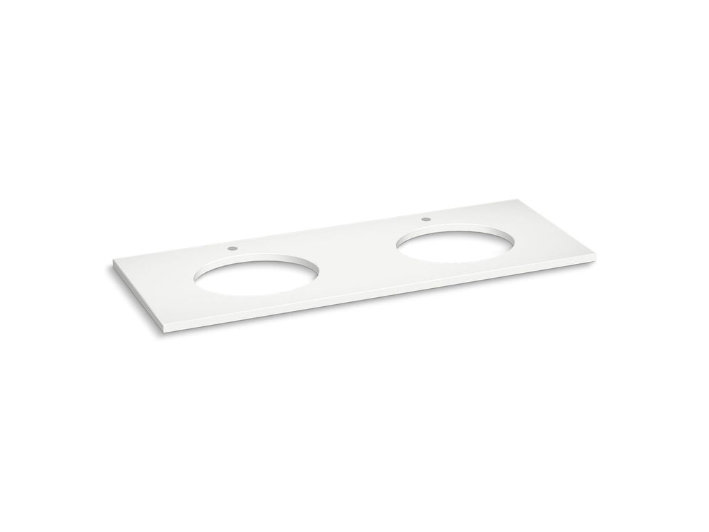 KOHLER K-28259-EST Silestone Quartz 61" Vanity Top With Double Oval Cutouts - Eternal Statuario