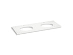 KOHLER K-28259-EST Silestone Quartz 61" Vanity Top With Double Oval Cutouts - Eternal Statuario