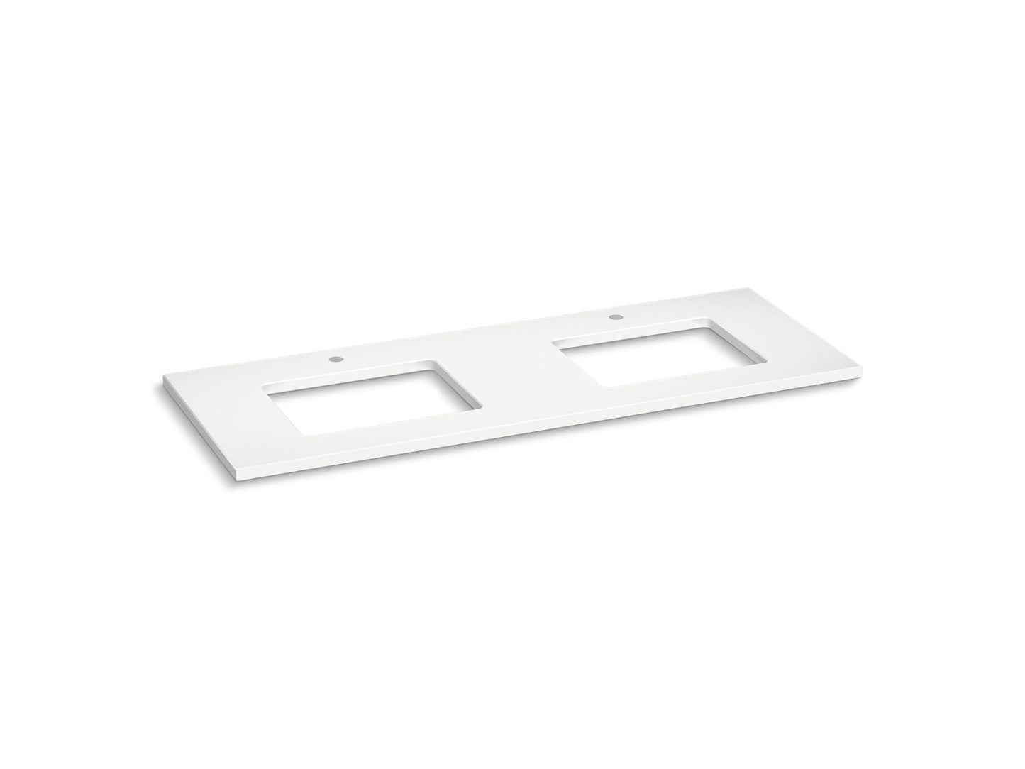 KOHLER K-28258-MMW Silestone 61" Quartz Vanity Top With Two Rectangular Cutouts In Miami White