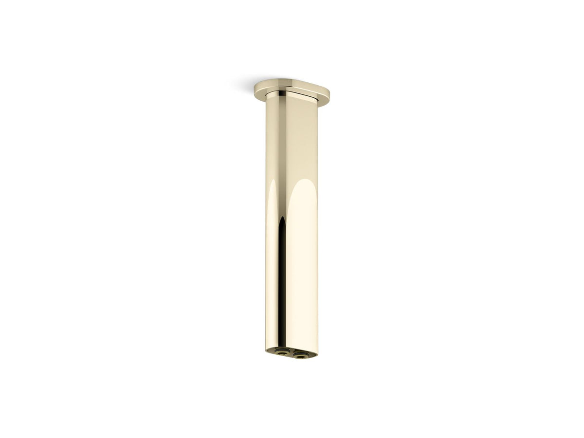 KOHLER K-26326-AF Statement 10" Ceiling-Mount Two-Function Rainhead Arm And Flange - Vibrant French Gold