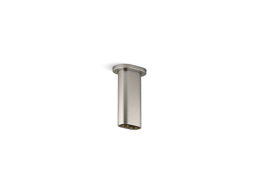 KOHLER K-26325-BN Statement 5" Ceiling-Mount Two-Function Rainhead Arm And Flange - Vibrant Brushed Nickel