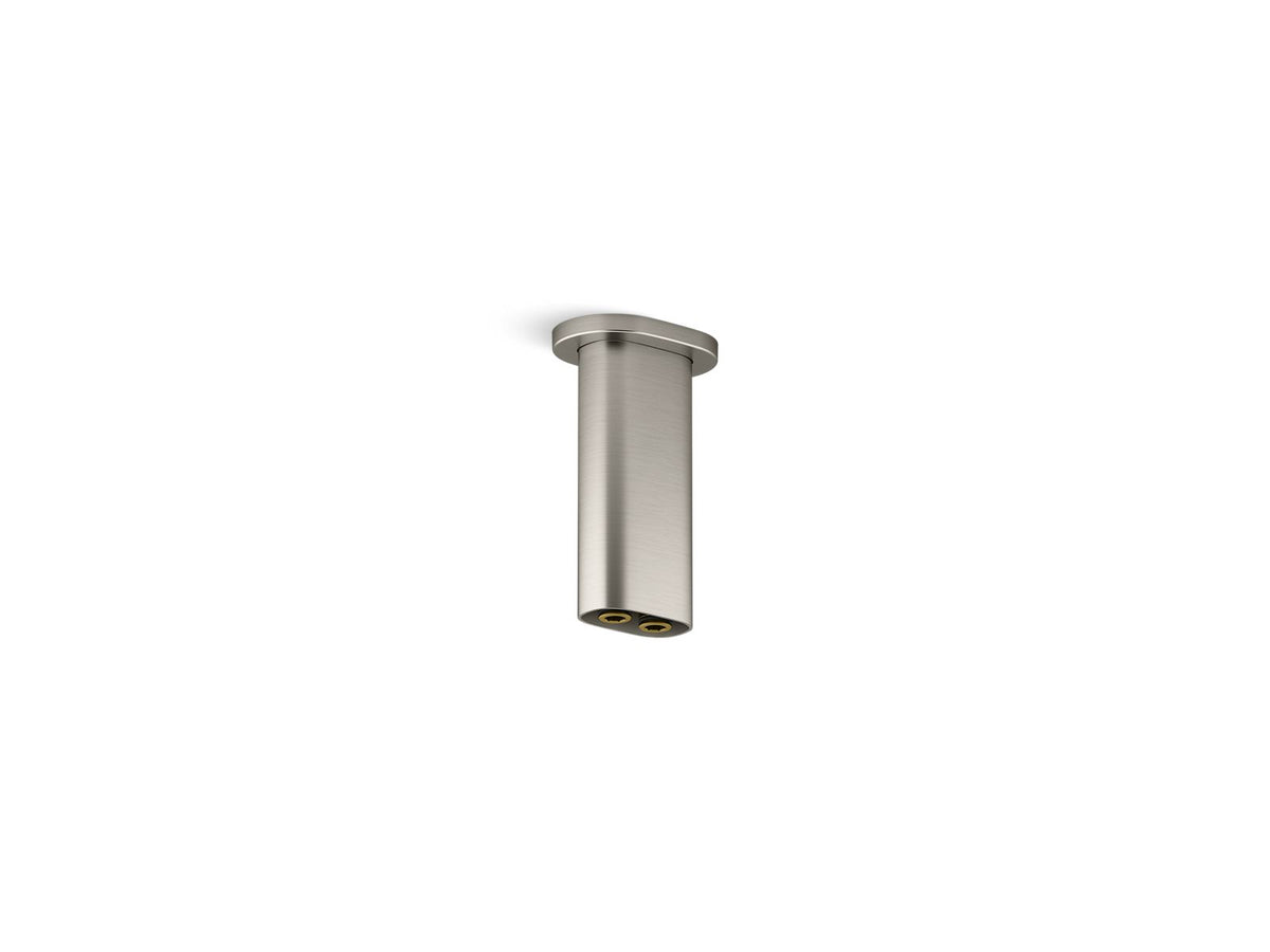 KOHLER K-26325-BN Statement 5" Ceiling-Mount Two-Function Rainhead Arm And Flange - Vibrant Brushed Nickel