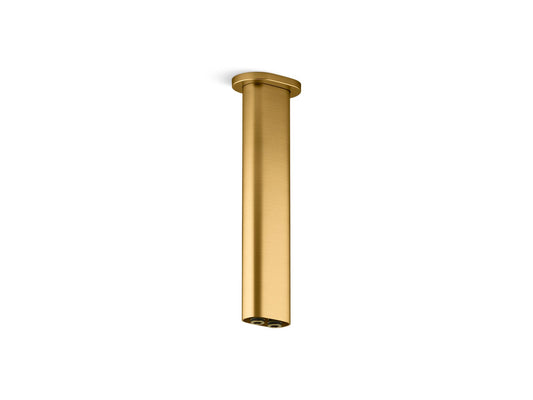 KOHLER K-26326-2MB Statement 10" ceiling-mount two-function rainhead arm and flange - Vibrant Brushed Moderne Brass
