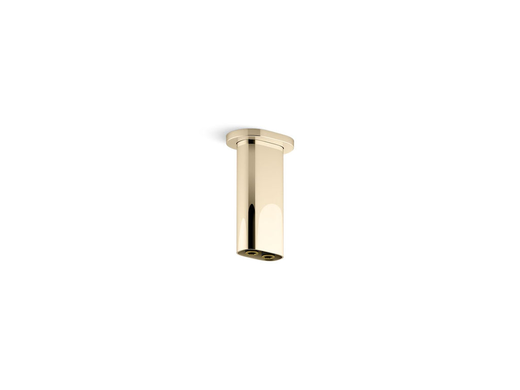 KOHLER K-26325-AF Statement 5" Ceiling-Mount Two-Function Rainhead Arm And Flange - French Gold